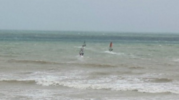 Windsurfers at Shoreham Beach